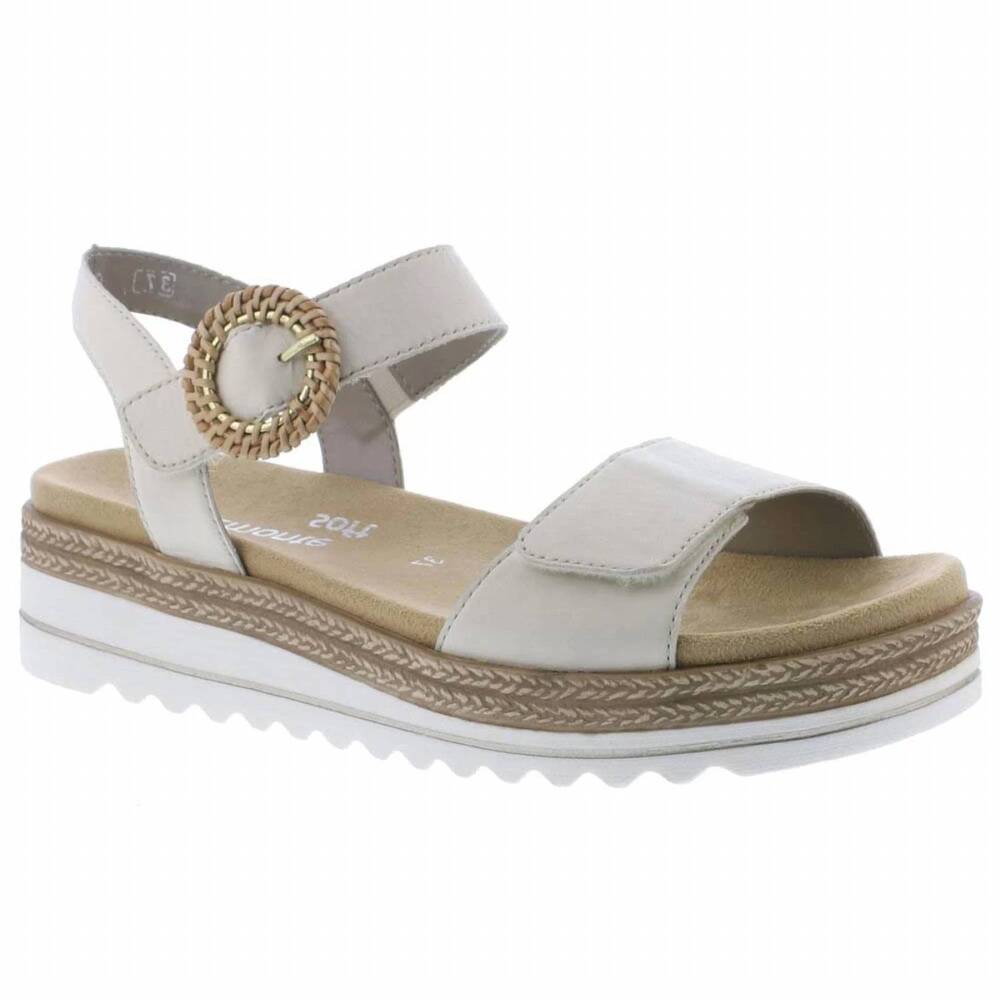 NEW REMONTE women's platform sandals in porzellan